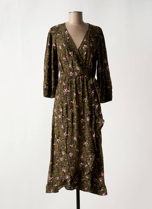 Robe longue vert PIECES pour femme