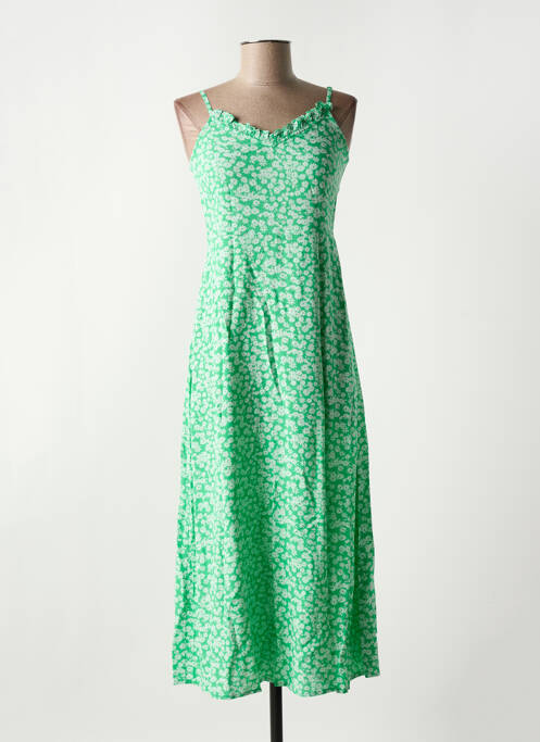 Robe mi-longue vert PIECES pour femme