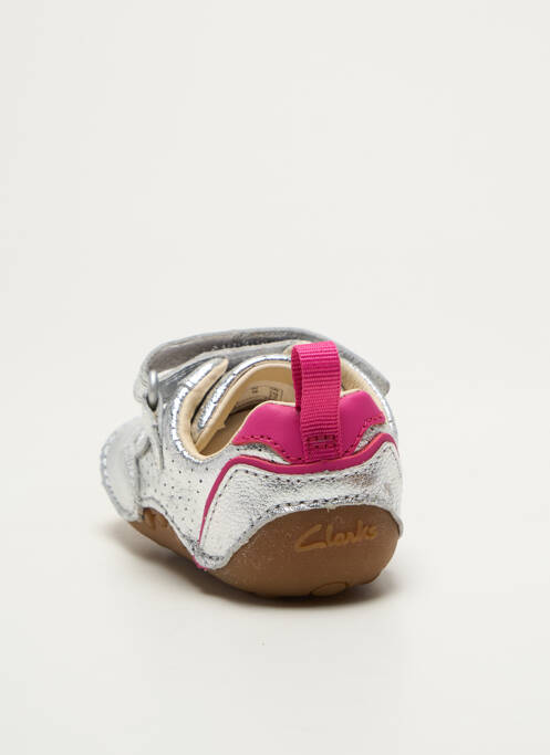 Baskets argent CLARKS pour fille