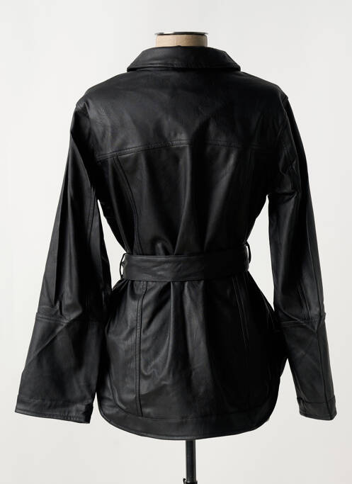 Veste simili cuir noir PIECES pour femme