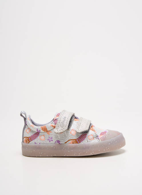 Baskets argent CLARKS pour fille