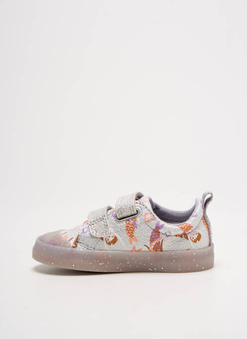Baskets argent CLARKS pour fille