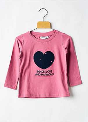 T-shirt col rond rose NAME IT fille