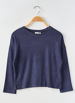 Pull col rond bleu NAME IT fille