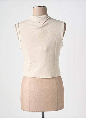 Débardeur col rond beige TOMMY HILFIGER femme