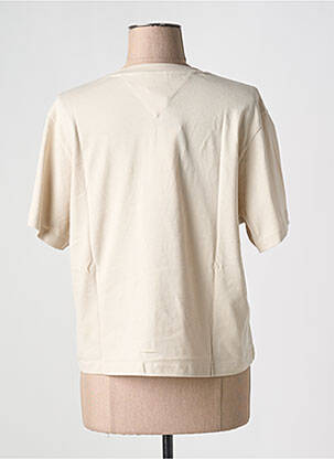 T-shirt col rond beige TOMMY HILFIGER femme