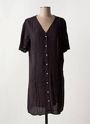 Robe courte col v noir PIECES femme