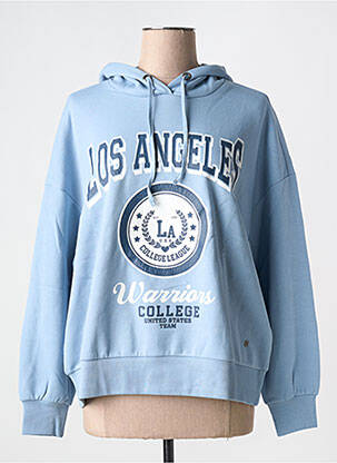 Sweat-shirt à capuche col rond bleu NOISY MAY femme