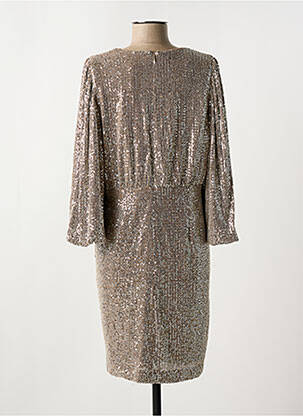 Robe mi-longue col v gris Y.A.S femme