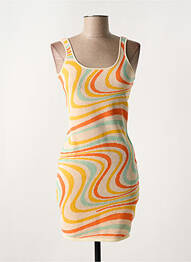 Robe courte col rond orange NOISY MAY femme
