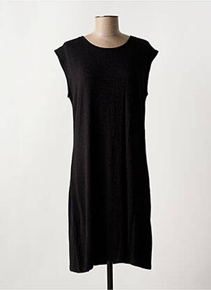Robe courte col rond noir PIECES femme