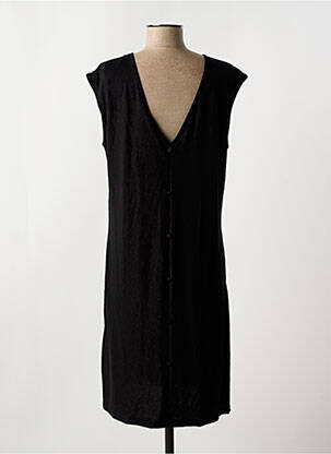 Robe courte col rond noir PIECES femme