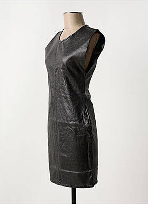 Robe courte col rond noir NOISY MAY femme