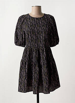 Robe courte col rond noir NOISY MAY femme