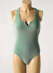 Maillot de bain 1 pièce vert PIECES pour femme seconde vue