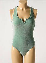 Maillot de bain 1 pièce vert PIECES femme