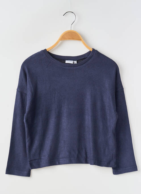 Pull col rond bleu NAME IT fille