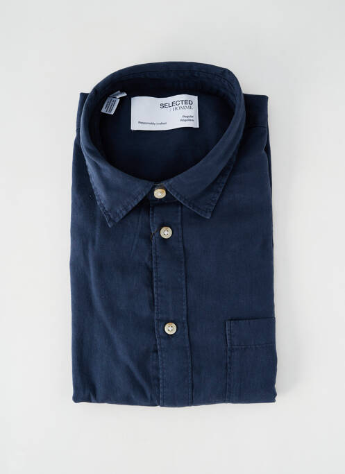 Chemise manches longues bleu SELECTED pour homme