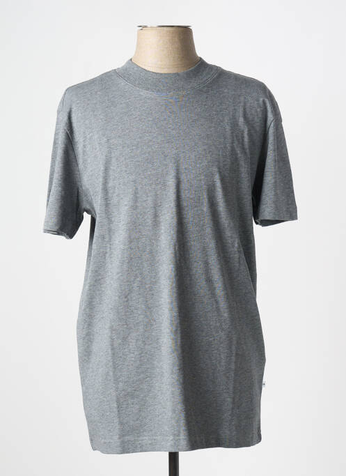 T-shirt gris SELECTED pour homme