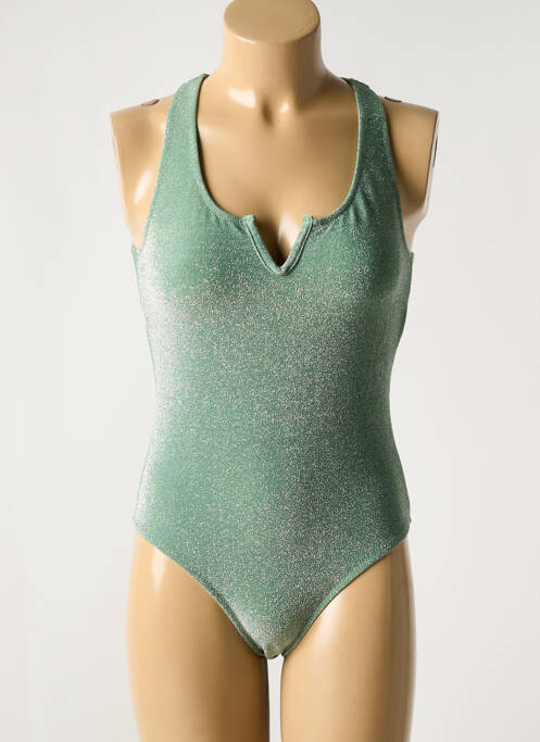 Maillot de bain 1 pièce vert PIECES pour femme