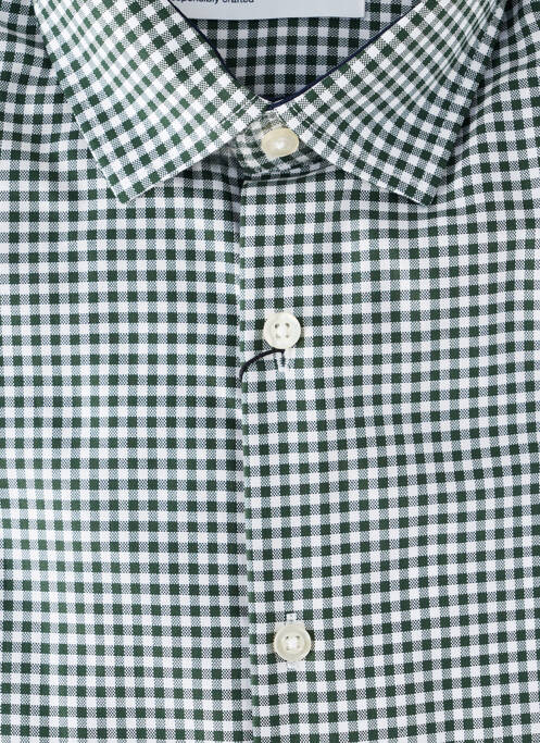 Chemise manches longues vert SELECTED pour homme