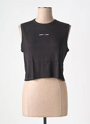 Débardeur col rond noir TOMMY HILFIGER femme