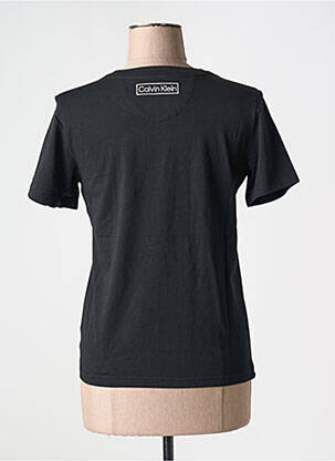 T-shirt col rond noir CALVIN KLEIN femme