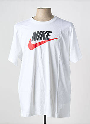 T-shirt col rond blanc NIKE homme