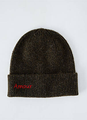 Bonnet vert PIECES femme