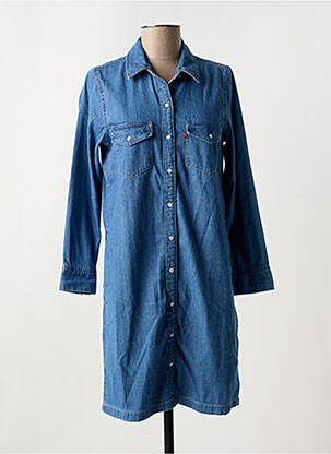 Robe courte col v bleu LEVI'S femme