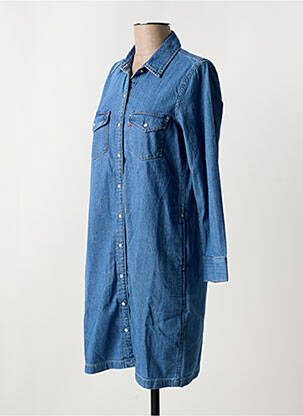 Robe courte col v bleu LEVIS femme