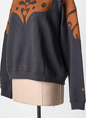 Sweat-shirt col rond noir LEON & HARPER femme