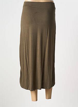 Jupe mi-longue vert PIECES femme