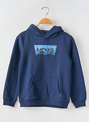 Sweat-shirt à capuche col rond bleu LEVI'S garçon