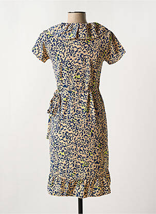 Robe mi-longue col v bleu NOISY MAY femme