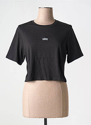 T-shirt col rond noir VANS femme