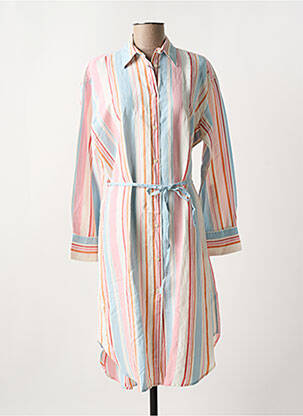 Robe mi-longue col v bleu GANT femme