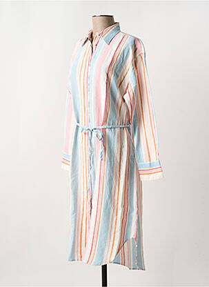 Robe mi-longue col v bleu GANT femme