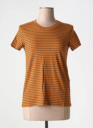 T-shirt col rond marron LEVI'S femme
