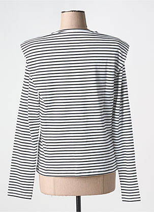 T-shirt col rond blanc PIECES femme