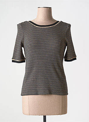 T-shirt col rond marron VILA femme