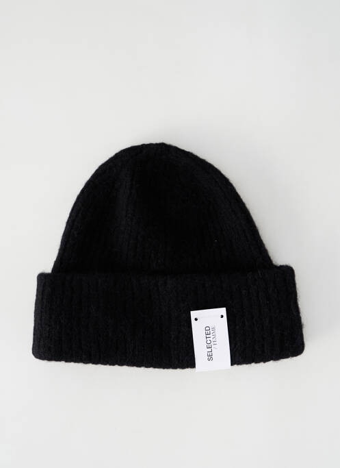 Bonnet noir SELECTED pour femme