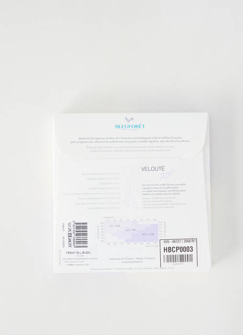 Collants or BLEU FORET pour femme