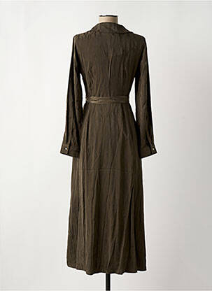 Robe mi-longue col rond marron VILA femme