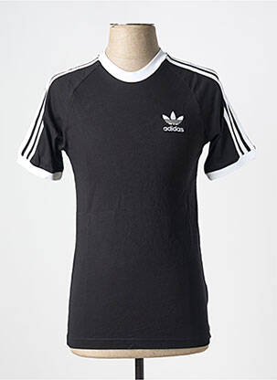 T-shirt col rond noir ADIDAS homme