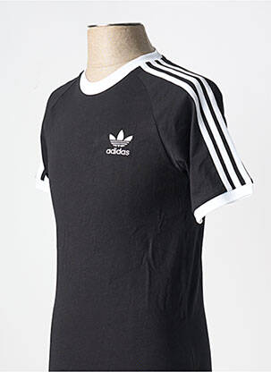 T-shirt col rond noir ADIDAS homme