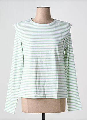 T-shirt col rond blanc PIECES femme
