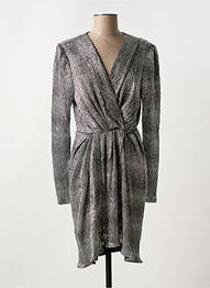 Robe courte col v argent VILA femme
