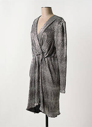 Robe courte col v argent VILA femme