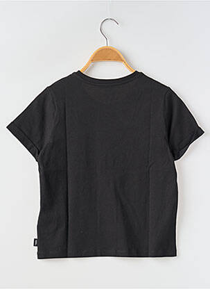 T-shirt col rond noir VANS fille